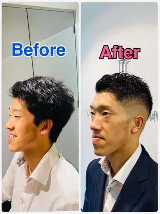 ショート メンズ アイブロウ 💈神技メンズカット 大沢カズキ✂︎のヘアスタイル