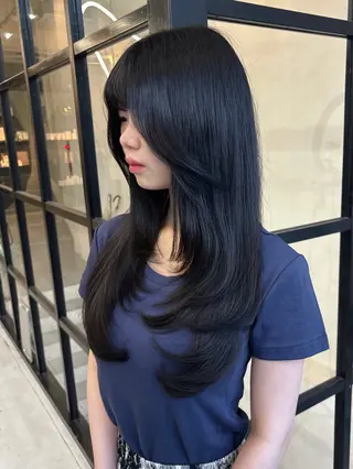 ロング fudge所属・MaisonHALU 松浦光咲のヘアスタイル