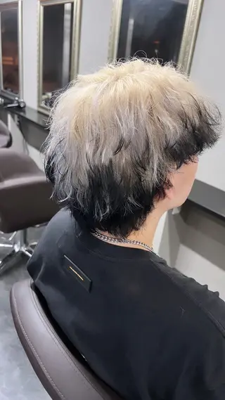 ショート カラー メンズ ハイトーンカラー 坂本 翼のヘアスタイル