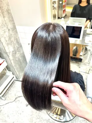 セミロング 新宿/韓国風レイヤー 髪質改善/渋谷直樹のヘアスタイル