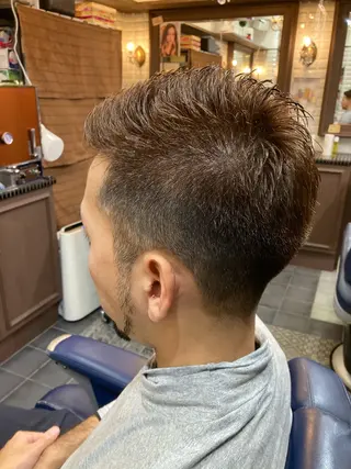 ショート カラー メンズ ルピナス中田店長 山口大地のヘアスタイル