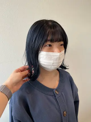 ミディアム カラー 木村 架音のヘアスタイル