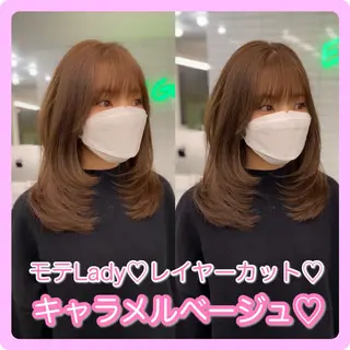ミディアム カラー 推しヘア🎀 NATSUNEのヘアスタイル