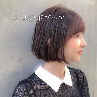 ショート カラー 顔周りレイヤー/ボブ 銀座✨中野まさひろのヘアスタイル