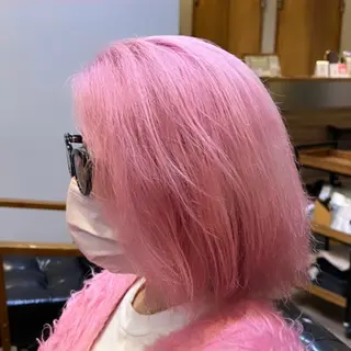 ミディアム カラー 履歴修正ハイトーン TAKEのヘアスタイル