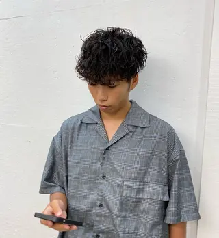 パーマ メンズ 🤎カット/ブリーチ /縮毛矯正/大宮🤎のヘアスタイル