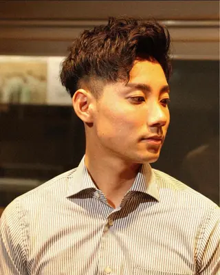 ショート 新宿スキンフェード 佐藤京介のヘアスタイル