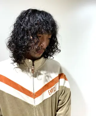 ロング パーマ 園田 将士のヘアスタイル