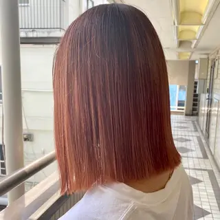 ミディアム カラー パーマ美容師 hanaのヘアスタイル