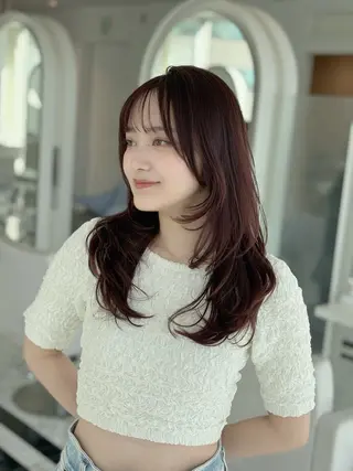 セミロング 米澤 琉平のヘアスタイル