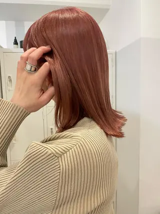 セミロング カラー 透明感カラー、 アレンジ/miyuのヘアスタイル