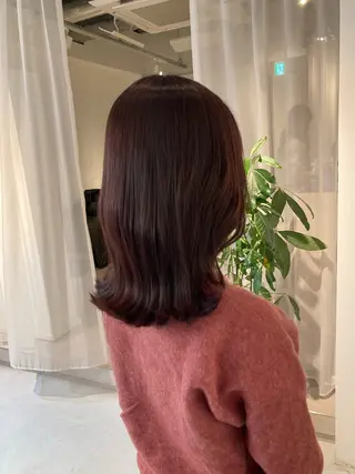 ミディアム ✨色持ちの良い艶 カラー✨蟹江真世のヘアスタイル