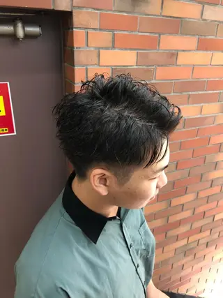 ショート メンズ ⭐️TOSHIKI メンズパーマオタク⭐のヘアスタイル