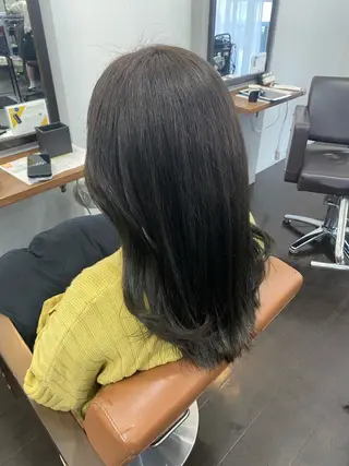 セミロング カラー ヘアアレンジ 🍒ᩚ名駅/艶髪 縮毛矯正/あゆ🍒ᩚのヘアスタイル