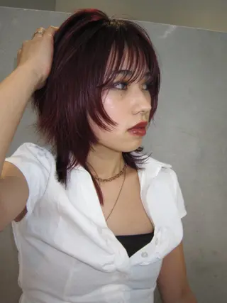 セミロング カラー 🌟暖色系ハイトーン 🌟AIのヘアスタイル