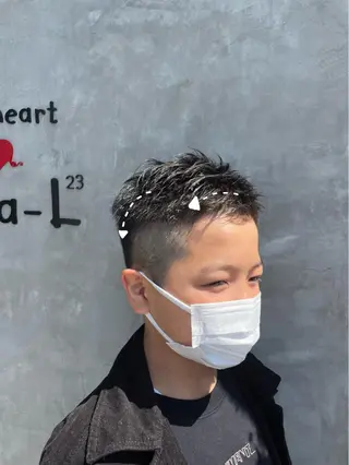 ショート メンズ キッズ 石川 舞のヘアスタイル