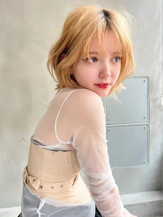 ショート カラー Ameri所属・艶髪／韓国ヘア🎀 Kanon︎︎⁺.のヘアスタイル