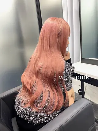 ロング カラー エクステ🩵ブリーチ 韓国ヘア🩵KAEのヘアスタイル
