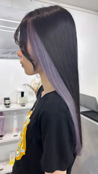 ロング カラー ハイトーンヘアセット 🦋yuri🦋のヘアスタイル