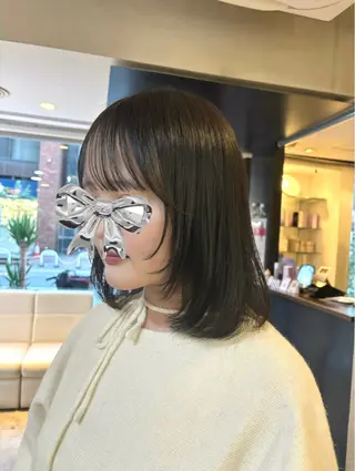 ミディアム 🩶レイヤー/盛れる 顔まわり🩶フウカのヘアスタイル