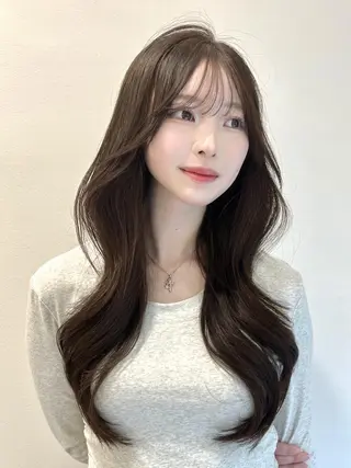 ロング カラー 🤎大人かわいい🤎 韓国レイヤー🤎力丸のヘアスタイル