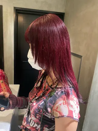 セミロング カラー デザインカラー❤︎ イシイレイのヘアスタイル