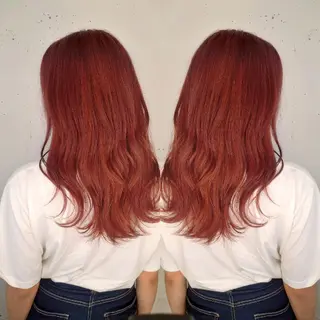 セミロング カラー E Komo hair所属・Wow❕E Komo hair 永井一輝のヘアスタイル