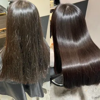 ロング 髪質改善カラーと縮毛矯正/Vel(ベル)新宿店所属・ショート、ボブ特化 似合わせカット美容師のヘアスタイル