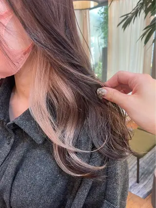 ミディアム カラー at'Lav by belle所属・🕊️あやか ロングカット/メンズのヘアスタイル