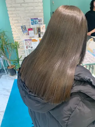 セミロング 髪質改善&縮毛矯正 池本　有宏のヘアスタイル