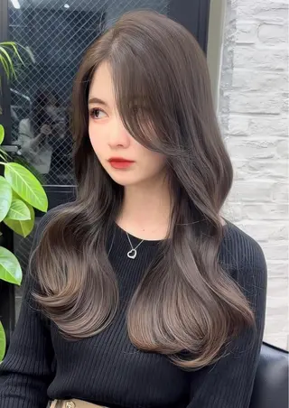 ロング 韓国ヘア♡ 顔まわりカットayaのヘアスタイル