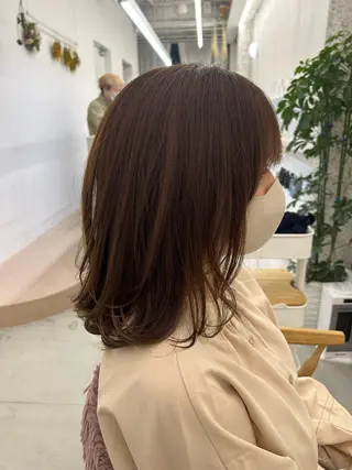 ミディアム 名古屋/伏見/花屋 併設/不破新のヘアスタイル