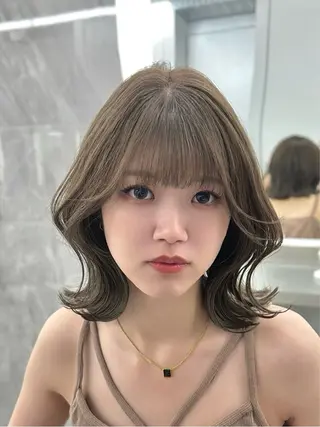 ミディアム 韓国顔まわり/前髪 /レイヤー/いつきのヘアスタイル