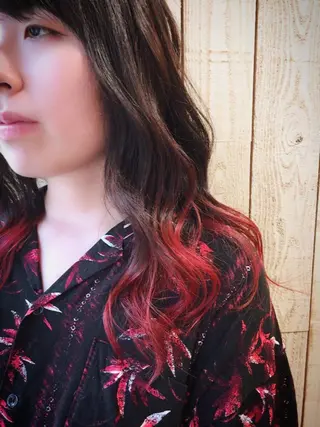 セミロング カラー 透明感/ 美髪矯正/田中恭のヘアスタイル