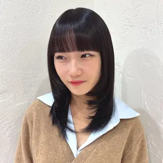 セミロング カラー 艶髪/柔らかカラー /アレンジ🪞あまにのヘアスタイル