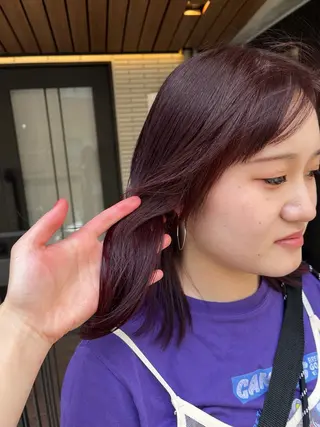 ミディアム カラー 暖色/パーマ 🌼クニトウメイのヘアスタイル