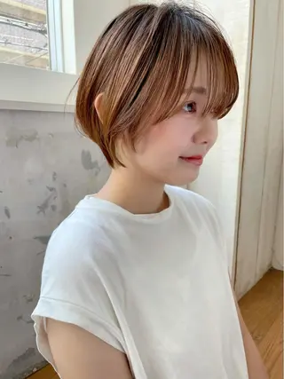 ショート ショート ボブ 梅田 木戸健人のヘアスタイル