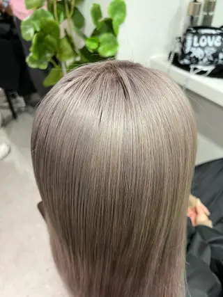 ロング カラー ハイトーン&髪質改善 &韓国エクステ🤎のヘアスタイル