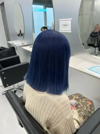 セミロング カラー 👑垢抜け韓国ヘア ハッシュカット唯澄のヘアスタイル