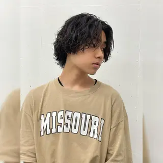 ミディアム カラー パーマ ヘアアレンジ メンズ キッズ ネイル マツエク・マツパ アイブロウ Ali'i men's salon所属・パーマ、カラー特化 園田翔大のヘアスタイル