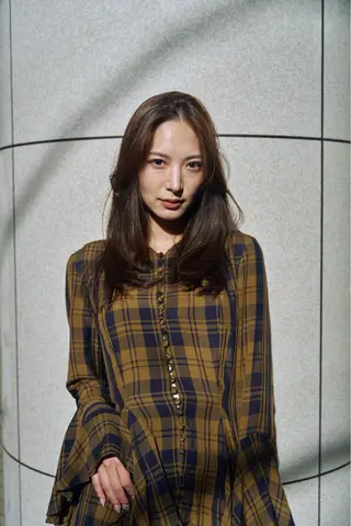 セミロング カラー レイヤー/柔色 カラー/SAkiのヘアスタイル