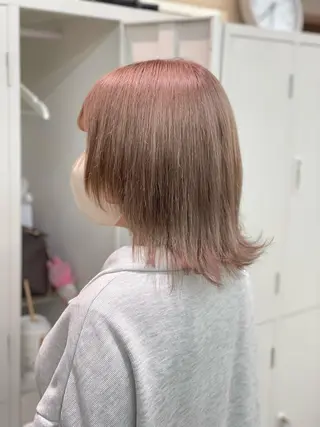 ミディアム カラー ショーヤ/ブリーチ /バレイヤージュのヘアスタイル