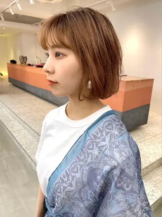 MAEUL NAGOYA所属・レイヤーボブ/名駅/ くびれボブ/縮毛矯正のヘアスタイル
