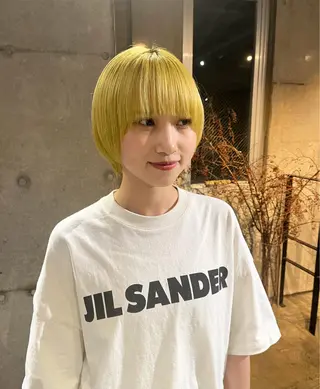 ショート カラー china/ボブ/ ブリーチカラーのヘアスタイル