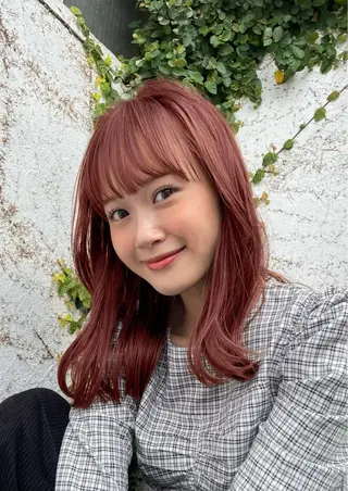 ミディアム ♥️透明感×抜け感 ベージュ/佑珠♥️のヘアスタイル