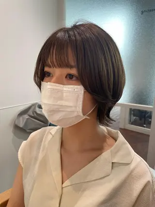 ショート カラー gotoday　shaire　saron所属・miu. ボブ/透け感カラーのヘアスタイル