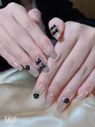 ネイル ネイルサロンAiri 長さ出し·シンプルのネイルデザイン