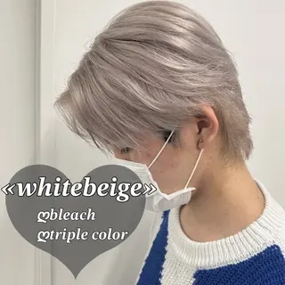 セミロング カラー NAMI🤎ブラウン &ミルクティー🤍のヘアスタイル