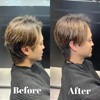 ミディアム パーマ メンズ kimika🥑 メンズ/髪質改善のヘアスタイル