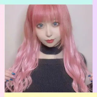 ロング カラー れん/ハイトーン /エクステ/韓国風のヘアスタイル